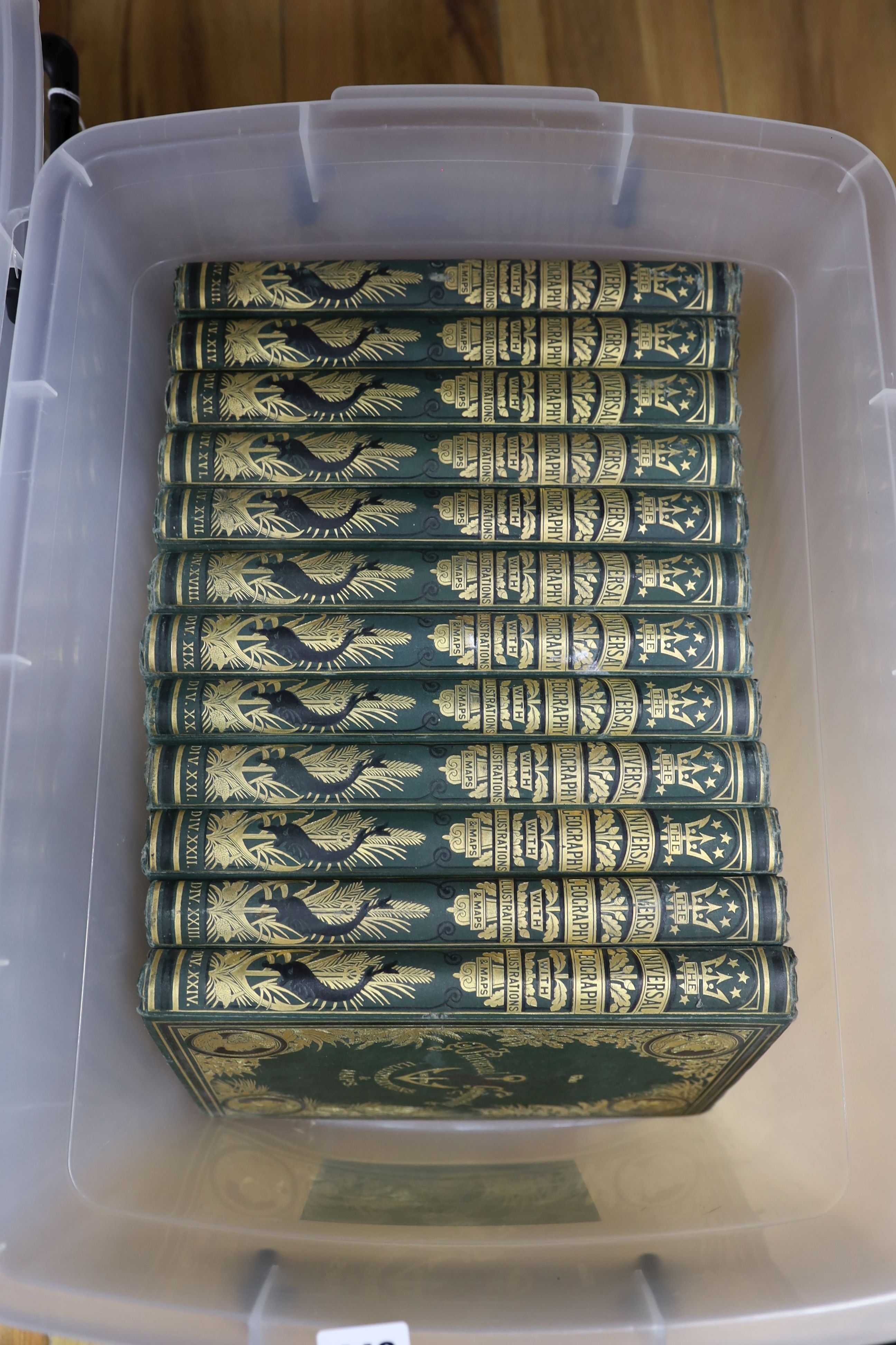 Universal Geography, 37 volumes. As labelled (with maps and illustrations)